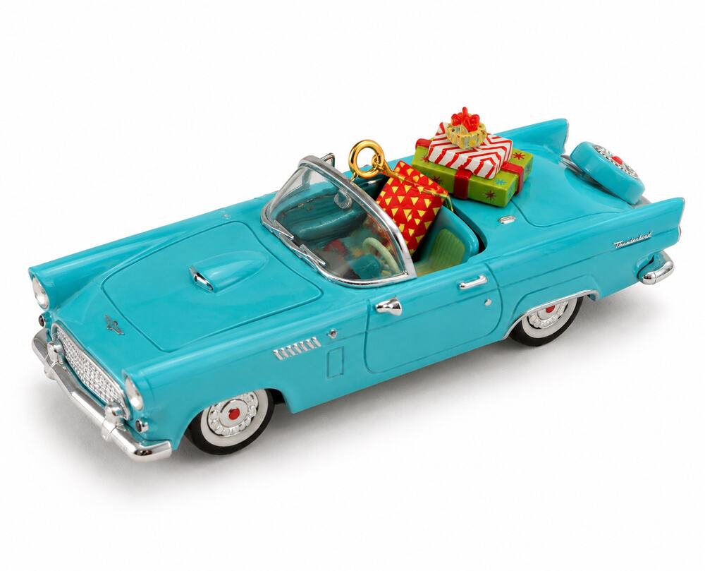 Vintage 1999 Carlton Cards 1956 Ford Thunderbird Cruisin Christmas Ornament Box